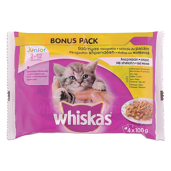 Allateledel_alutasakos_WHISKAS_Junior_macskaknak_4_pack_szarnyas_valogatas_4x100g-i636867.jpg
