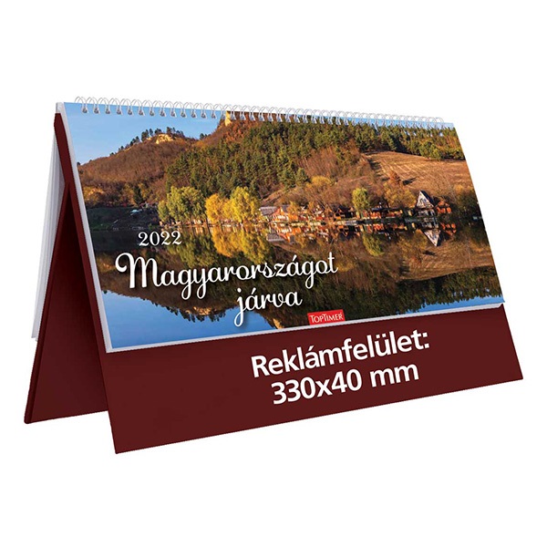 Asztali_naptar_kepes_TOPTIMER_T056_allo_feher_lapos_Magyarorszagot_jarva_bordo_2022_-i604578.jpg