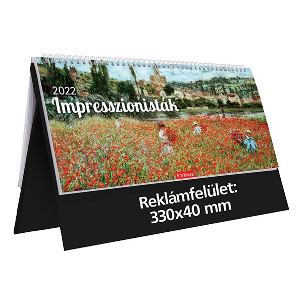 Asztali_naptar_kepes_TOPTIMER_T054_allo_feher_lapos_Impresszionistak_fekete_2022_-i604588.jpg