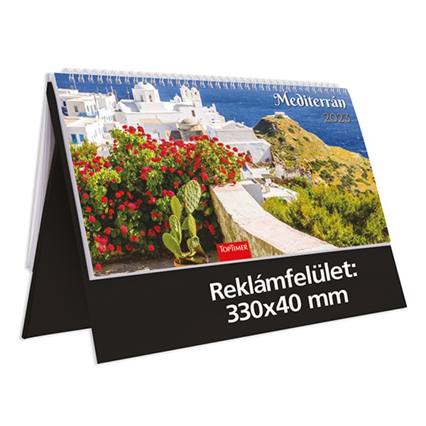 Asztali_naptar_kepes_TOPTIMER_T054_allo_feher_lapos_Mediterran_fekete_2023_-i704601.jpg