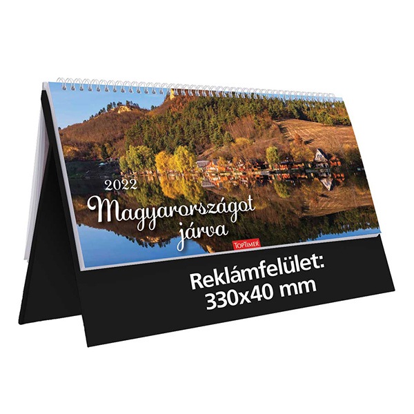 Asztali_naptar_kepes_TOPTIMER_T056_allo_feher_lapos_Magyarorszagot_jarva_fekete_2022_-i604558.jpg