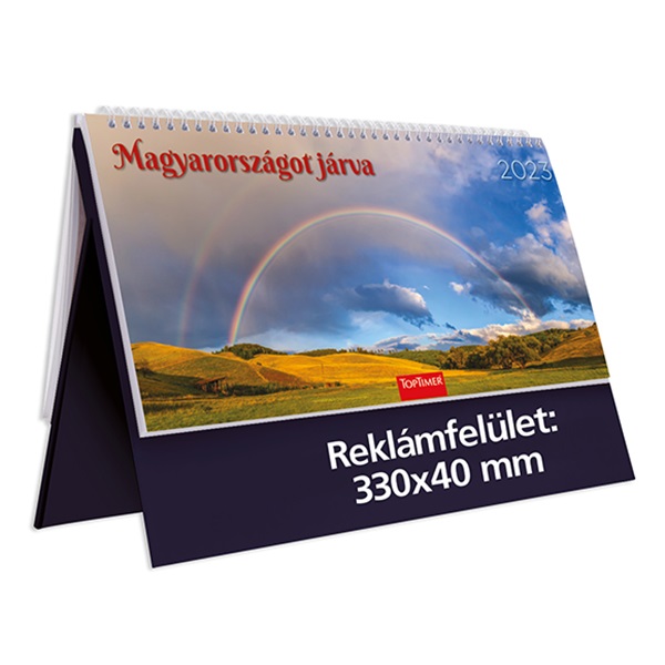 Asztali_naptar_kepes_TOPTIMER_T056_allo_feher_lapos_Magyarorszagot_jarva_kek_2023_-i704361.jpg
