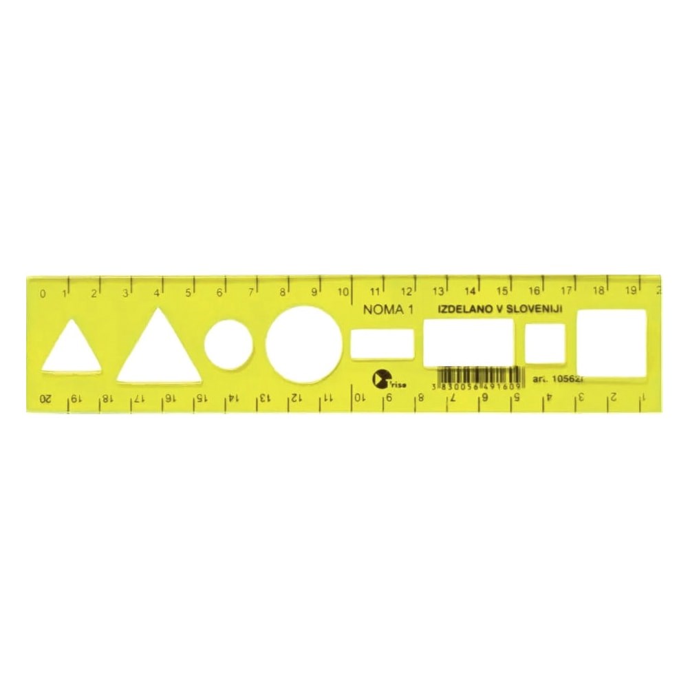 Sablon vonalzó OPTIMA fluor 20cm