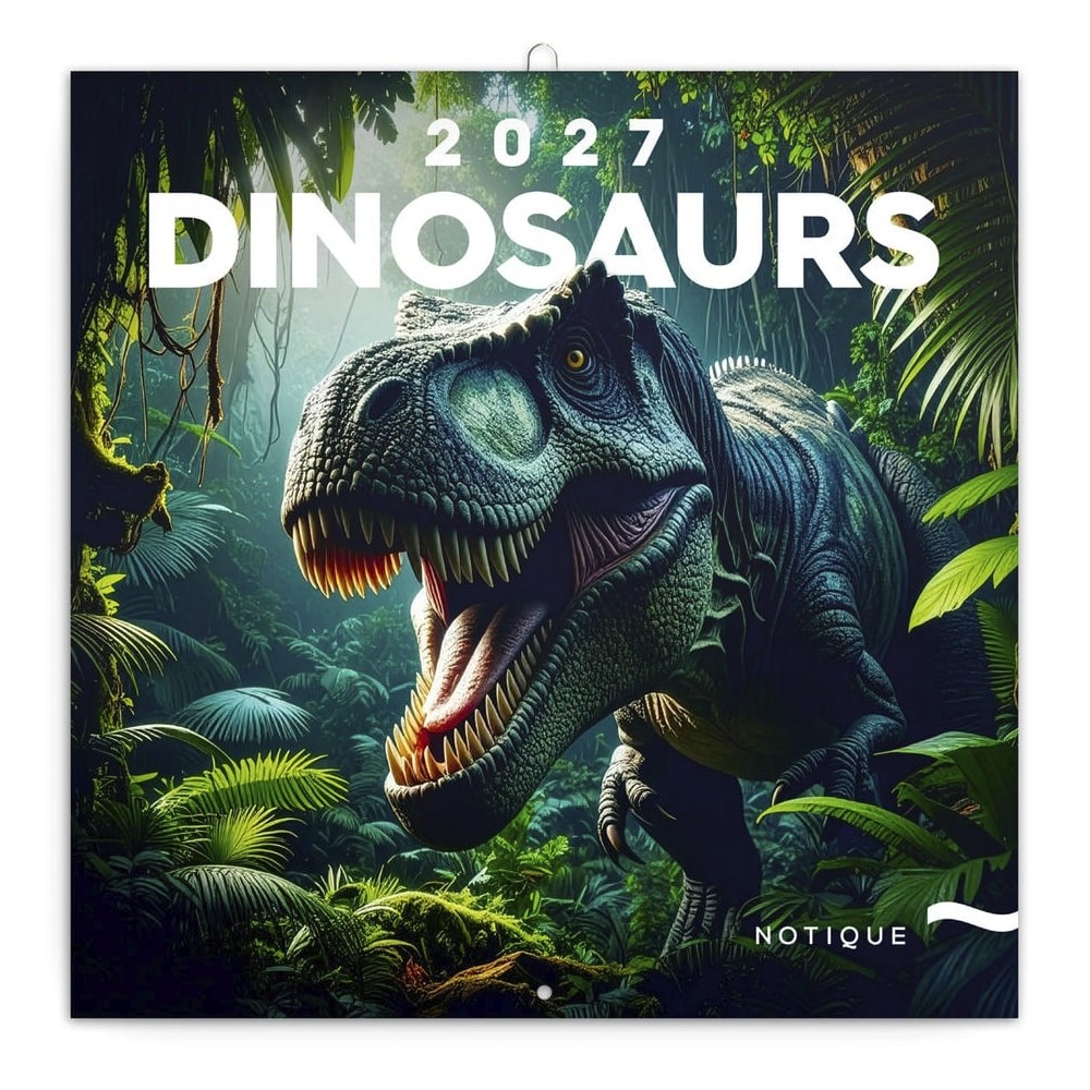 Lemeznaptár REALSYSTEM 300x300mm Dinosaurs 2027