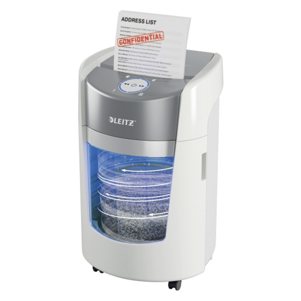 Iratmegsemmisítő LEITZ IQ OptiMax SmallOffice 350 P5 mikrokonfetti 8 lap