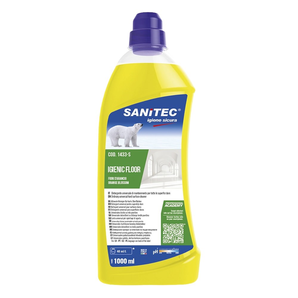 Padlótisztító folyadék SANITEC Igienic Floor kézi-gépi narancsvirág 1L
