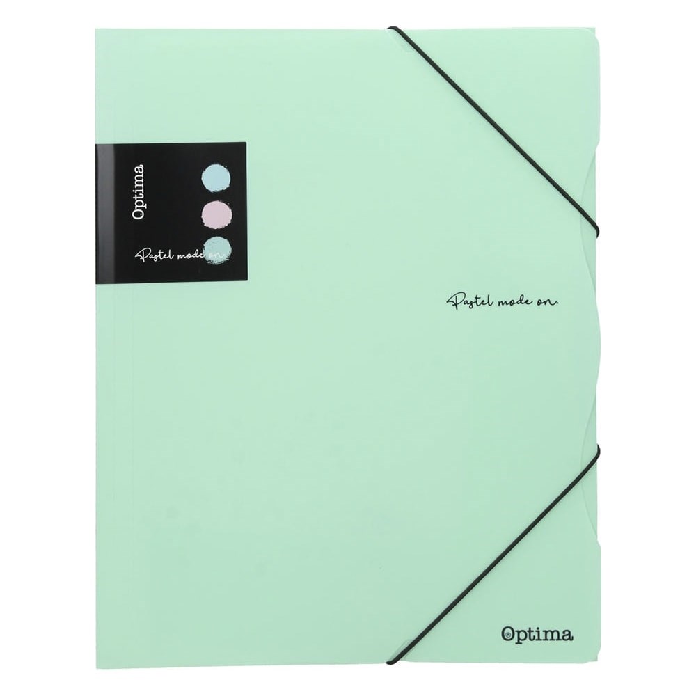 Gumis mappa OPTIMA Pastel A/4 PP vegyes színek
