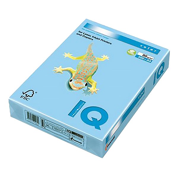 Fénymásolópapír színes IQ Color A/4 80 g pasztell középkék MB30 500 ív/csomag