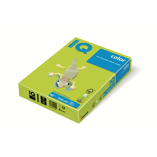 Fénymásolópapír színes IQ Color A/4 80 gr intenzív lime LG46 500 ív/csomag