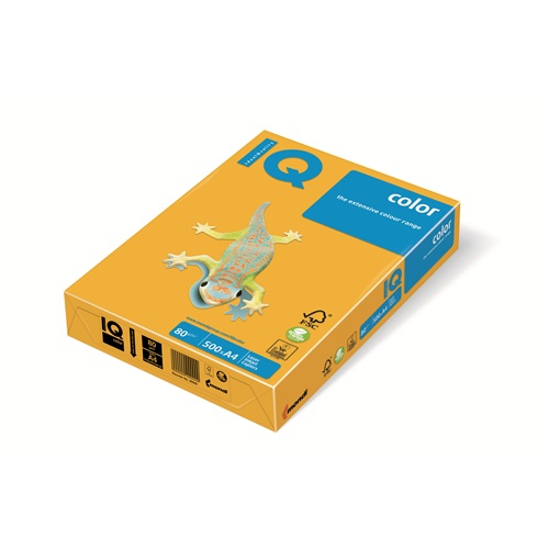 Fénymásolópapír színes IQ Color A/4 80 gr intenzív napsárga SY40 500 ív/csomag