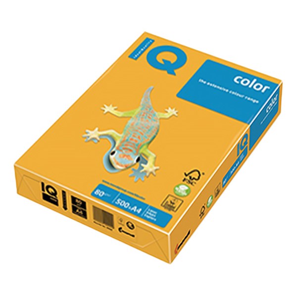 Fénymásolópapír színes IQ Color A/4 80 g intenzív napsárga SY40 500 ív/csomag
