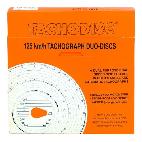 Tachográf 125km-es 1 napos (blu8) 100 db/doboz