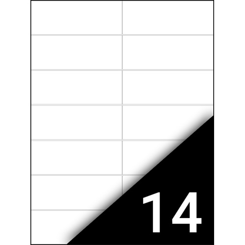 Etikett FORTUNA 105x42,4mm univerzális 1400 címke/doboz 100 ív/doboz