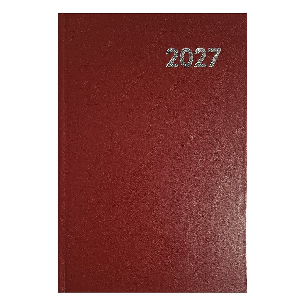 Határidőnapló ALISCA A/4 heti fehér lapos bordó 2027