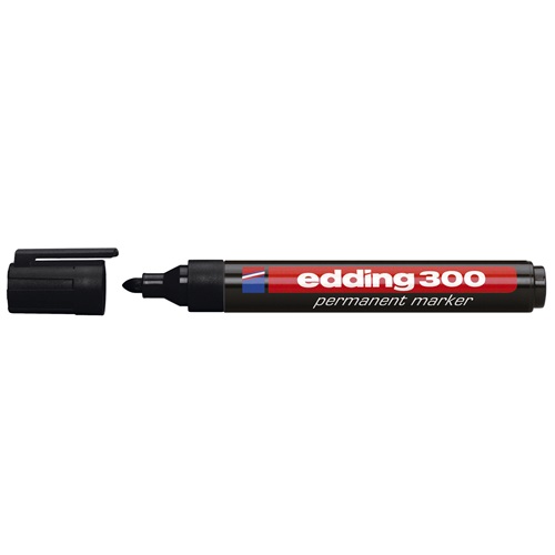 Alkoholos marker EDDING 300 kerek fekete