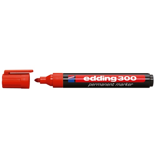 Alkoholos marker EDDING 300 kerek piros