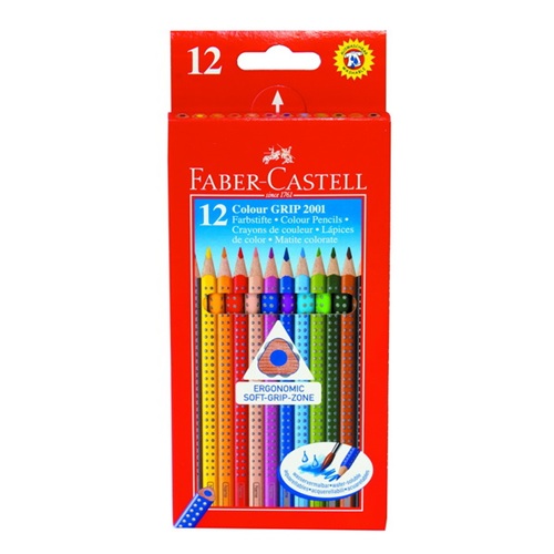 Színes ceruza FABER-CASTELL Grip háromszögletű 12 db/készlet