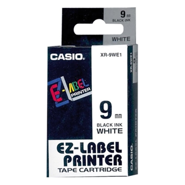 Feliratozó szalag CASIO XR-9WE1 9mmx8m fehéren fekete