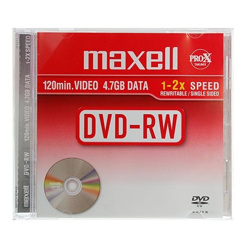 Újraírható DVD-RW MAXELL 4,7GB 1-2X