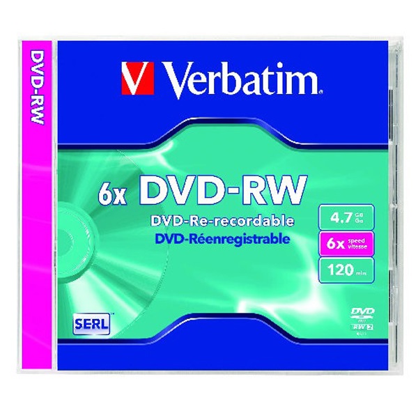 Újraírható DVD-RW Verbatim  4,7GB 25db/henger