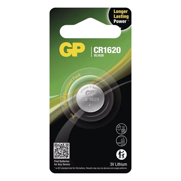 Elem gomb GP CR1620 Líthium 1db/bliszter