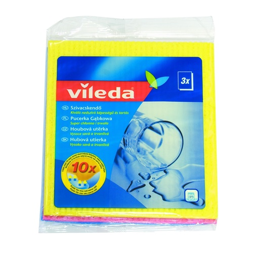 Mosogatókendő VILEDA Classic szuper nedvszívó 18x20 cm 3 db