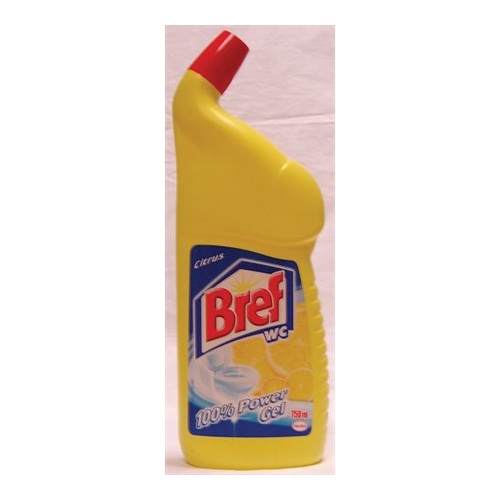 Toalett fertőtlenítő gél BREF Power Aktiv Gel Lemon 700 ml