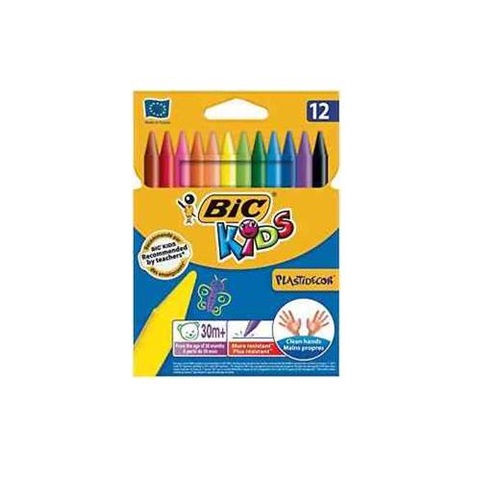 Zsírkréta BIC KIDS PlastiDecor 12db-os készlet