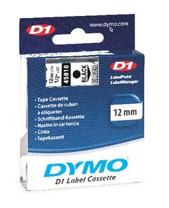 Feliratozó szalag DYMO D1 12mm x 7m átlátszó alapon fekete írásszín