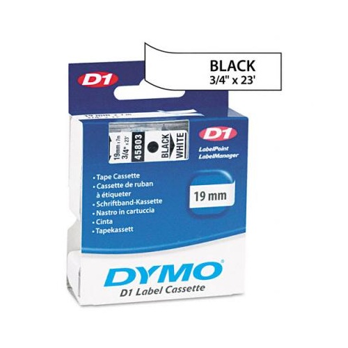 Feliratozó szalag DYMO D1 19mm x 7m fehér alapon fekete írásszín