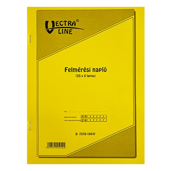 Nyomtatvány felmérési napló VECTRALINE A/4 álló 25x5 lapos