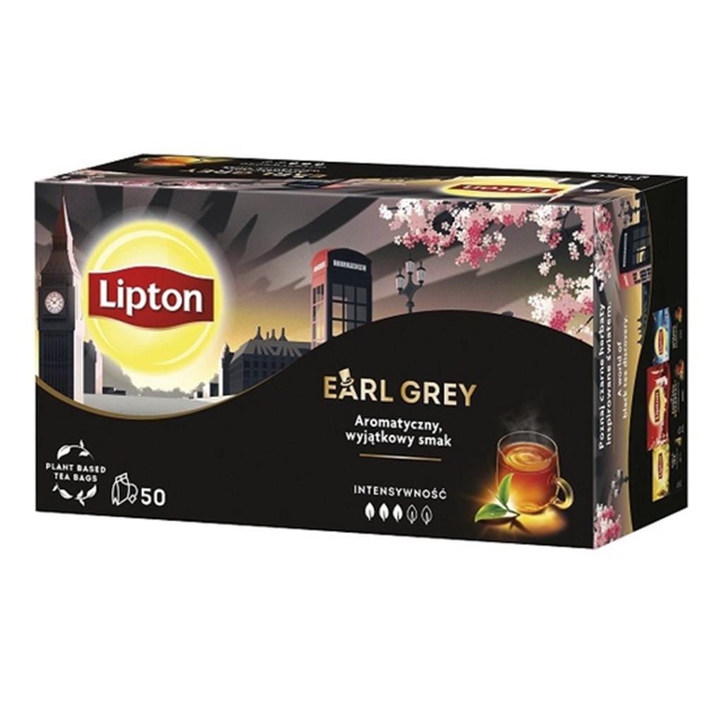 Fekete tea LIPTON Earl Grey 50x1,5 g