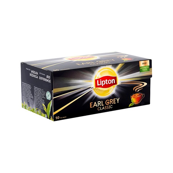 Fekete tea LIPTON Earl Grey  50x1,5g