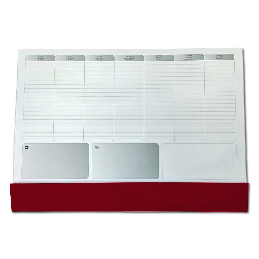 Íróalj ALISCA 576x406mm bordó bianco
