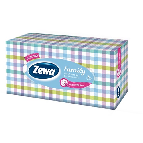 Papírzsebkendő ZEWA Deluxe 3 rétegű  90db-os dobozos