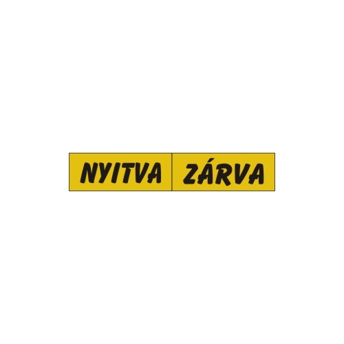 Piktogram Nyitva-zárva (kétold. tábla) sárga