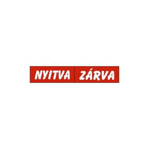 Piktogram Nyitva-zárva (kétold. tábla) piros