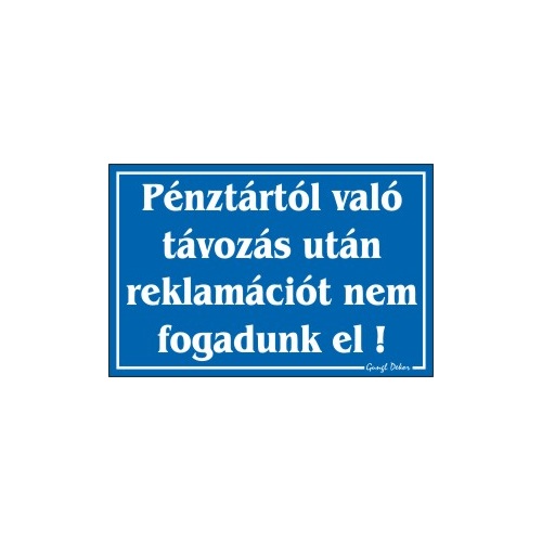 Piktogram Pénztártól való távozás után… fehér