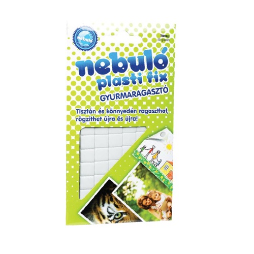 Gyurmaragasztó NEBULO Plasti Fix fehér 60 kocka/csomag