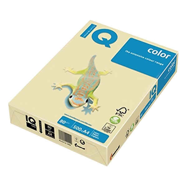Fénymásolópapír színes IQ Color A/3 80 g pasztell krém CR20 500 ív/csomag