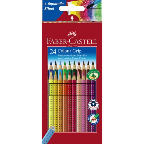 Színes ceruza FABER-CASTELL Grip háromszögletű 24 db/készlet