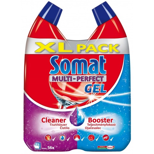 Mosogatógép gél SOMAT Gold Anti Grease Lemon 2 x 684 ml 76 mosás