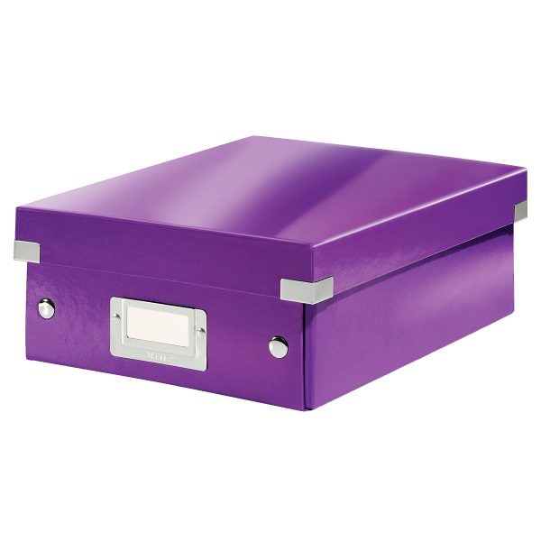 Tároló doboz LEITZ Click&Store rendszerező S méret lila