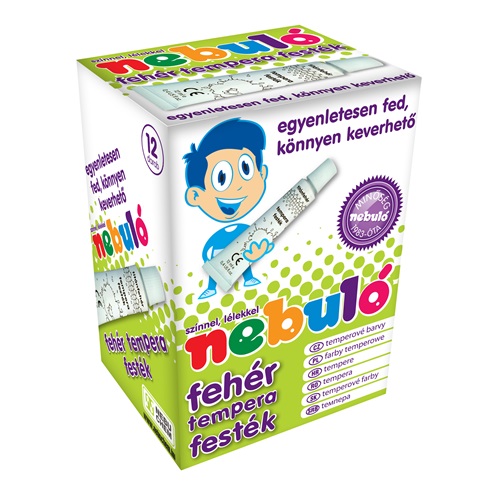 Tempera NEBULO fehér 12 ml 12 db/doboz