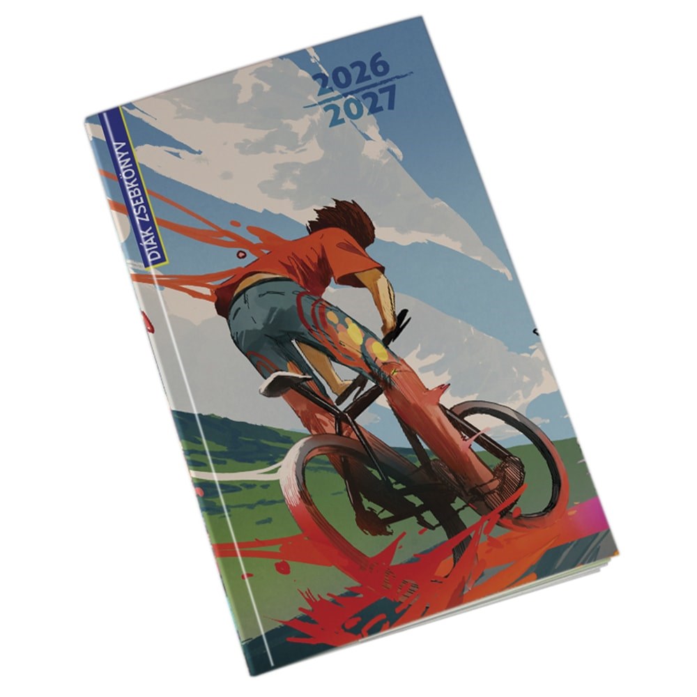 Diák zsebkönyv REALSYSTEM papírborító 125x205mm biker 2026-2027