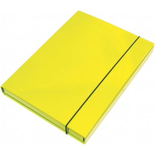 Füzetbox OPTIMA A/4 3 cm-es gerinccel sárga