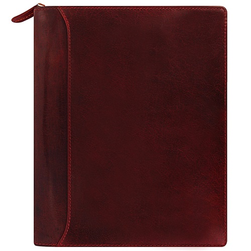 Filofax Lockwood Zip A/5 fehér lapos gránátvörös 2019.