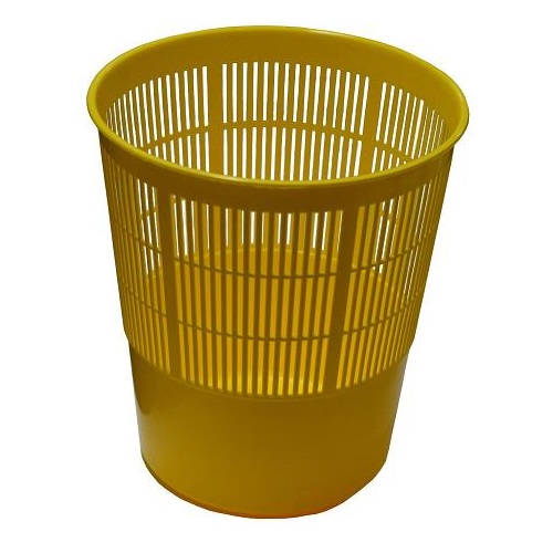Papírkosár MOPLEN műanyag rácsos 17L sárga