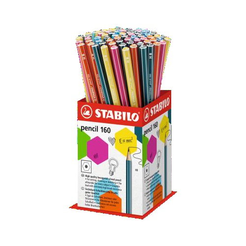 Grafitceruza display STABILO Pencil 160 HB hatszögletű 72 db-os