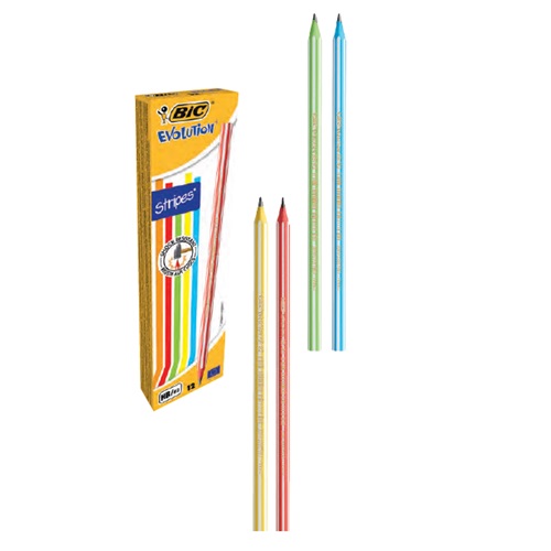 Grafitceruza BIC Eco Evolution 646 HB hatszögletű csíkos